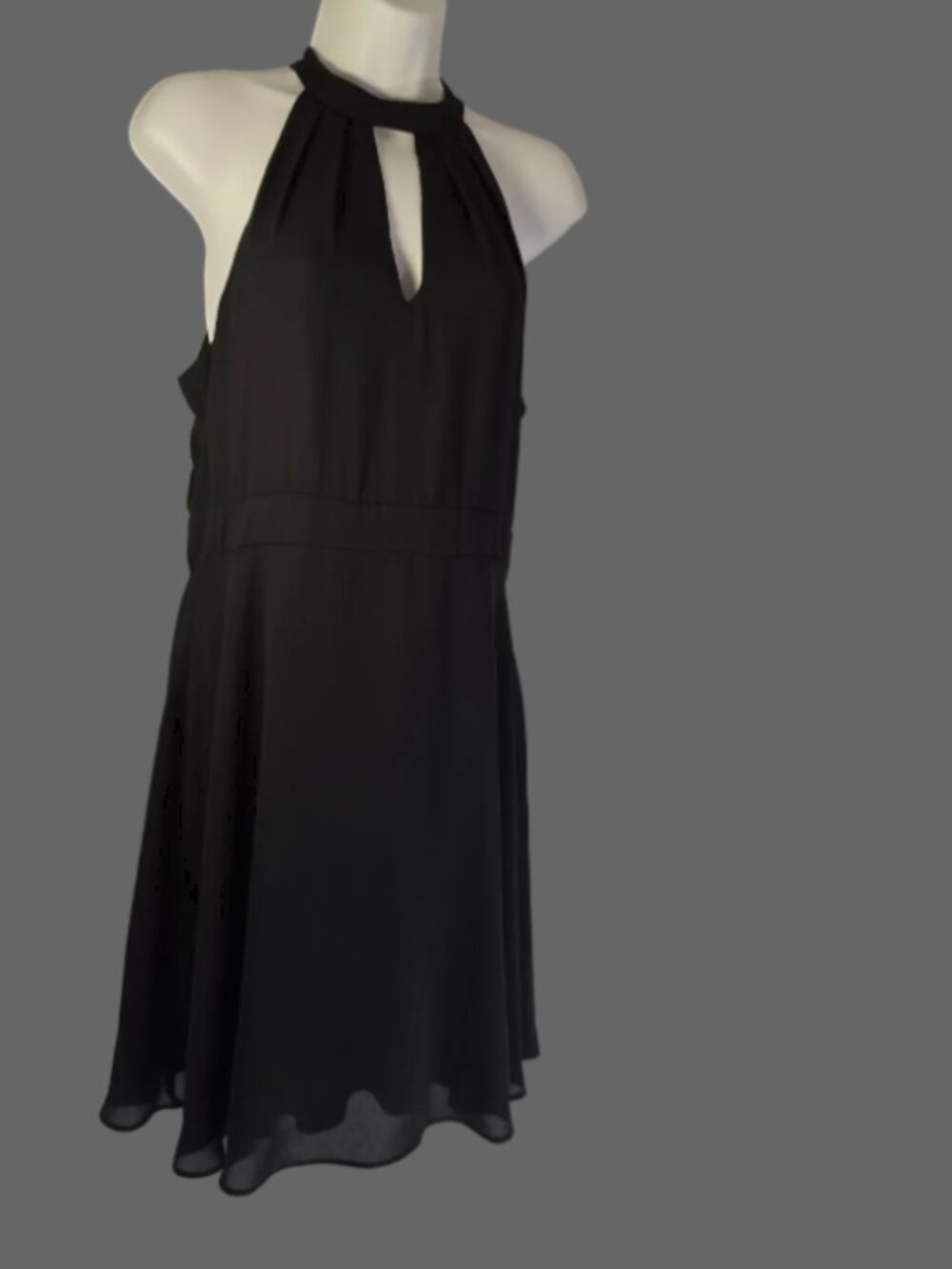 Design Lab Lord & Taylor Black Halter Keyhole Dress Size L/G